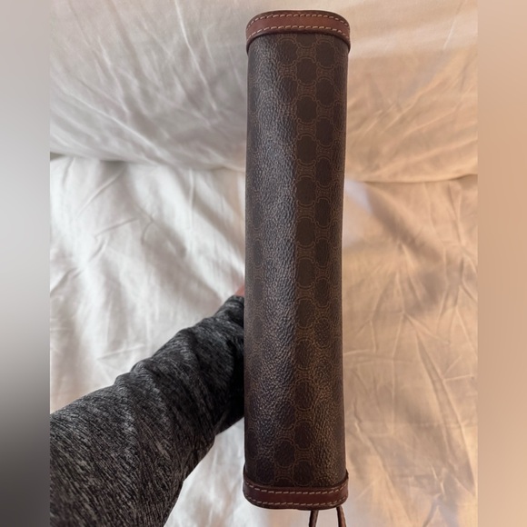 Celine Vintage Macadam Coated Canvas Clutch Bag with Wrist Strap GUC - Picture 11 of 15